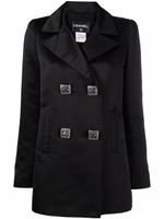 CHANEL Pre-Owned blazer croisé en soie (2010) - Noir - thumbnail