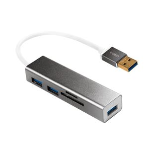 LogiLink UA0306 interface hub USB 3.2 Gen 1 (3.1 Gen 1) Type-A 5000 Mbit/s Zilver, Wit