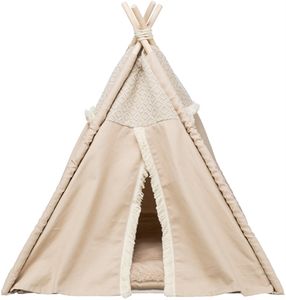 Trixie kattenmand tipi boho beige 55x55x65 cm