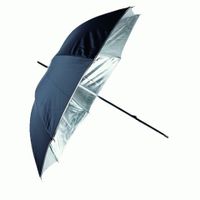 Linkstar flitsparaplu pur-84sb zilver/zwart 100 cm