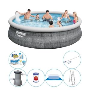 Bestway Fast Set Rattan Rond 457x107 cm - 7-delig - Zwembad Pakket