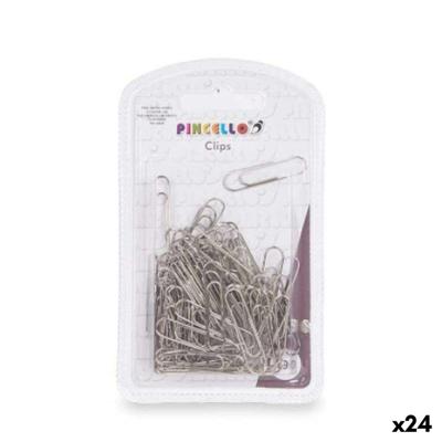 Clip Pincello Zilverkleurig Metaal Medium (24 Stuks)