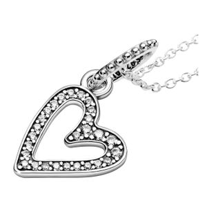 Pandora 398688CO1 Ketting zilver Sparkling Freehand Heart 50 cm (Retired)