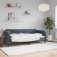 Slaapbank 80x200 cm fluweel donkergrijs