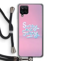 Sorry not sorry: Samsung Galaxy A12 Transparant Hoesje met koord