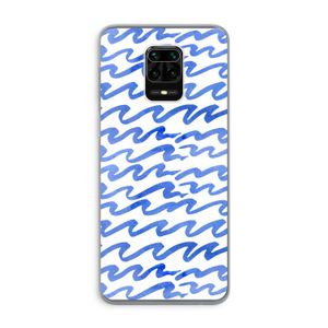 Blauwe golven: Xiaomi Redmi Note 9 Pro Transparant Hoesje