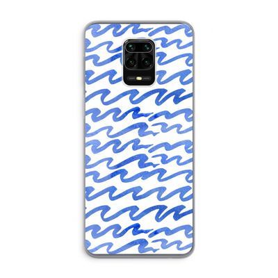 Blauwe golven: Xiaomi Redmi Note 9 Pro Transparant Hoesje