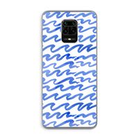 Blauwe golven: Xiaomi Redmi Note 9 Pro Transparant Hoesje
