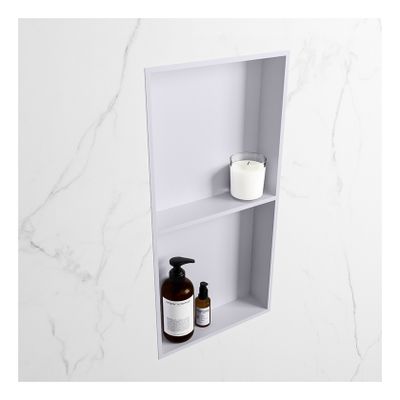Wandnis Solid Surface Easy | In- en opbouw | 30x60x8 cm | 2 vakken | Cale