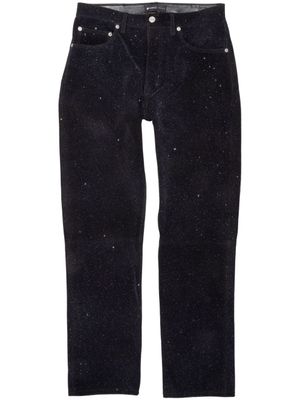 Purple Brand pantalon en cuir à coupe droite - Noir