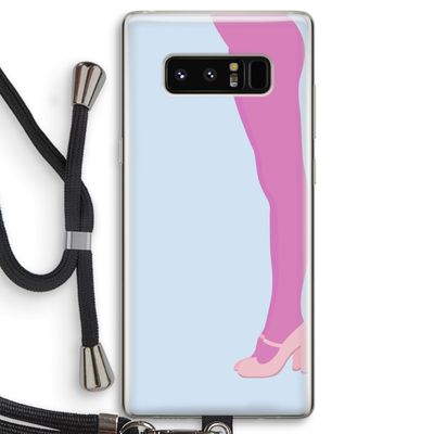 Pink panty: Samsung Galaxy Note 8 Transparant Hoesje met koord
