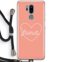 Friends heart: LG G7 Thinq Transparant Hoesje met koord
