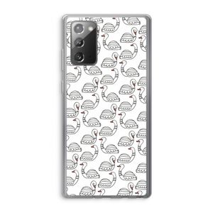 Zwanen: Samsung Galaxy Note 20 / Note 20 5G Transparant Hoesje
