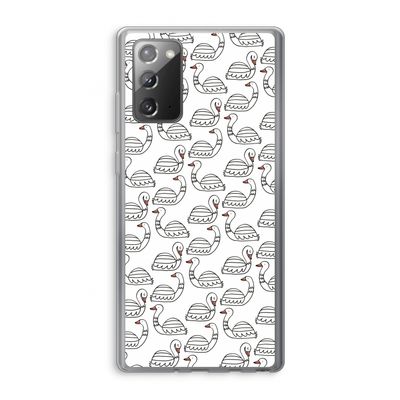 Zwanen: Samsung Galaxy Note 20 / Note 20 5G Transparant Hoesje