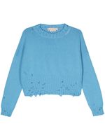 Marni pull en coton à effet usé - Bleu - thumbnail