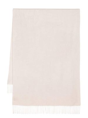 N.Peal écharpe en cachemire à franges - Blanc