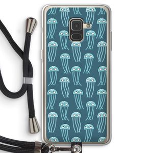 Kwallie: Samsung Galaxy A8 (2018) Transparant Hoesje met koord