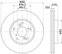 Remschijf Gecoat 55275PRO 8DD355117081