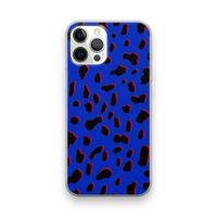 Blue Leopard: iPhone 12 Pro Transparant Hoesje