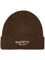 Supreme bonnet Rainbow Speckle en laine - Marron