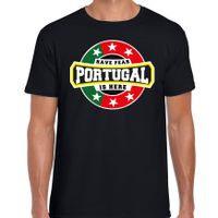 Have fear Portugal is here / Portugal supporter t-shirt zwart voor heren - thumbnail