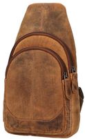 Leather Design Rugzak / Slingbag Hunter Bruin - thumbnail