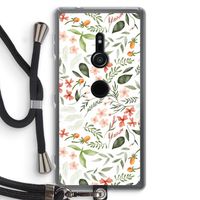 Sweet little flowers: Sony Xperia XZ2 Transparant Hoesje met koord