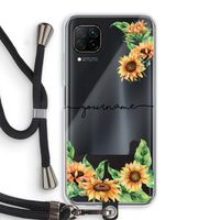 Zonnebloemen: Huawei P40 Lite Transparant Hoesje met koord