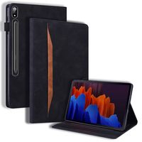 Luxe stand flip sleepcover hoes - Samsung Galaxy Tab S7 / S8 - Zwart