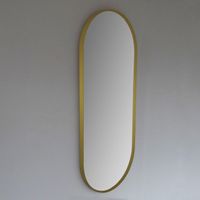 Royal plaza Intent spiegel ovaal met lijst 90x38cm mat goud - thumbnail
