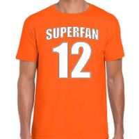 Superfan nummer 12 oranje t-shirt Holland / Nederland supporter EK/ WK voor heren