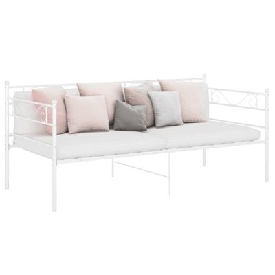 Slaapbankframe metaal wit 90x200 cm