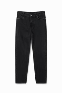 Straight jeans met stras - BLACK - 42