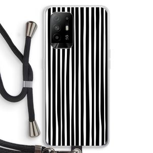 Stripes: Oppo A95 5G Transparant Hoesje met koord
