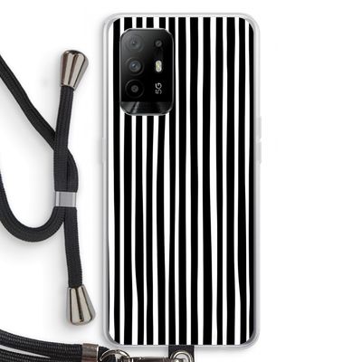 Stripes: Oppo A95 5G Transparant Hoesje met koord