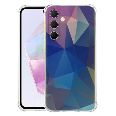 Samsung Galaxy A56 Hoesje - Polygon Dark TPU Antishock Samsung Galaxy A56 Hoesje - Polygon Dark TPU Antishock