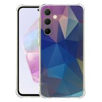 Samsung Galaxy A56 Hoesje - Polygon Dark TPU Antishock Samsung Galaxy A56 Hoesje - Polygon Dark TPU Antishock