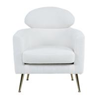 Armstoel Home ESPRIT Wit Zilverkleurig Metaal 71 x 75 x 95 cm
