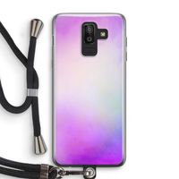 Clouds pastel: Samsung Galaxy J8 (2018) Transparant Hoesje met koord