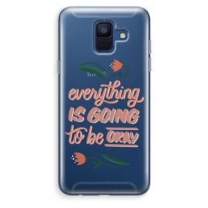 Optimistic flower girl: Samsung Galaxy A6 (2018) Transparant Hoesje