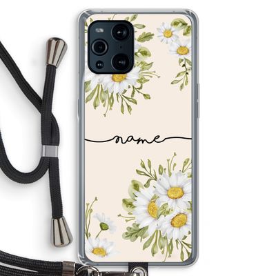 Daisies: Oppo Find X3 Transparant Hoesje met koord