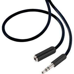 SpeaKa Professional SP-7870688 Jackplug Audio Verlengkabel [1x Jackplug male 3,5 mm - 1x Jackplug female 3,5 mm] 1.00 m Zwart SuperSoft-mantel