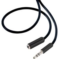 SpeaKa Professional SP-7870688 Jackplug Audio Verlengkabel [1x Jackplug male 3,5 mm - 1x Jackplug female 3,5 mm] 1.00 m Zwart SuperSoft-mantel - thumbnail