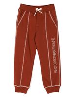 Emporio Armani Kids pantalon de jogging à logo brodé - Orange