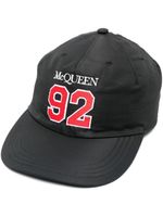 Alexander McQueen casquette à logo imprimé - Noir