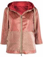 Herno hoodie en velours à fermeture zippée - Tons neutres Herno hoodie en velours à fermeture zippée - Tons neutres
