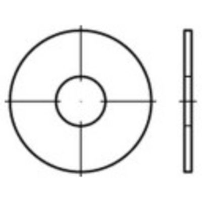 Spatbordschijven 10.5 mm 25 mm Staal Galvanisch verzinkt 200 stuk(s) TOOLCRAFT 159281