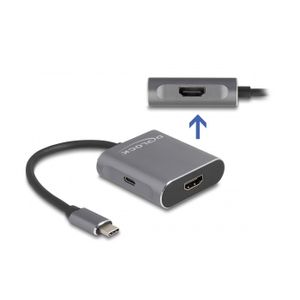 DeLOCK USB Type-C Splitter (DP Alt Mode) to 2 x HDMI MST met USB Type-C PD hdmi splitter