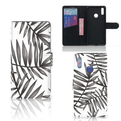 Huawei Y7 (2019) Hoesje Leaves Grey Huawei Y7 (2019) Hoesje Leaves Grey