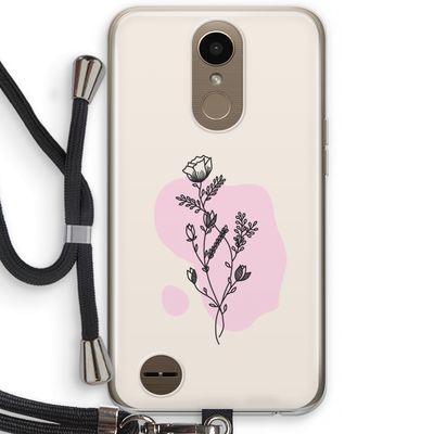 Roses are red: LG K10 (2017) Transparant Hoesje met koord